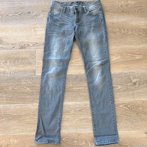 Gray straight leg, low-rise jeans Size 5/6 long